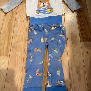 Kids Pajamas with otter Print - Blue and Gray